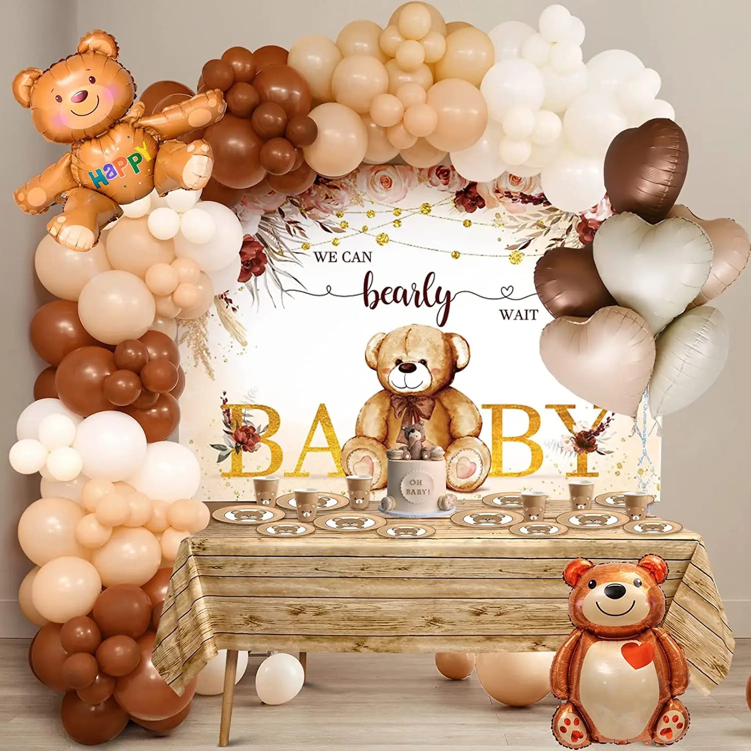 Teddy Bear Balloon Arch Kit (148pcs)