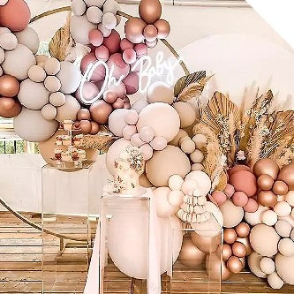 Blush Pink & Rose Gold Balloon Arch Kit (126pcs)