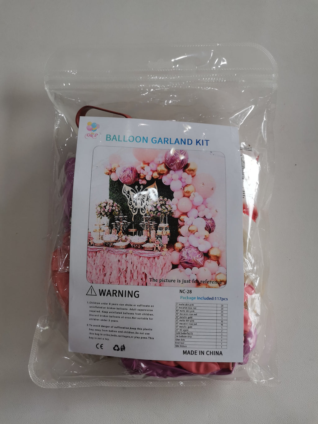 Pink & Gold Butterfly Balloon Arch Birthday Decoration Kit – Macaron Rose & Skin Pink Balloons with Gold Accents, Complete Party Decor Set for Girls Birthday, Baby Shower & Princess Theme Parties