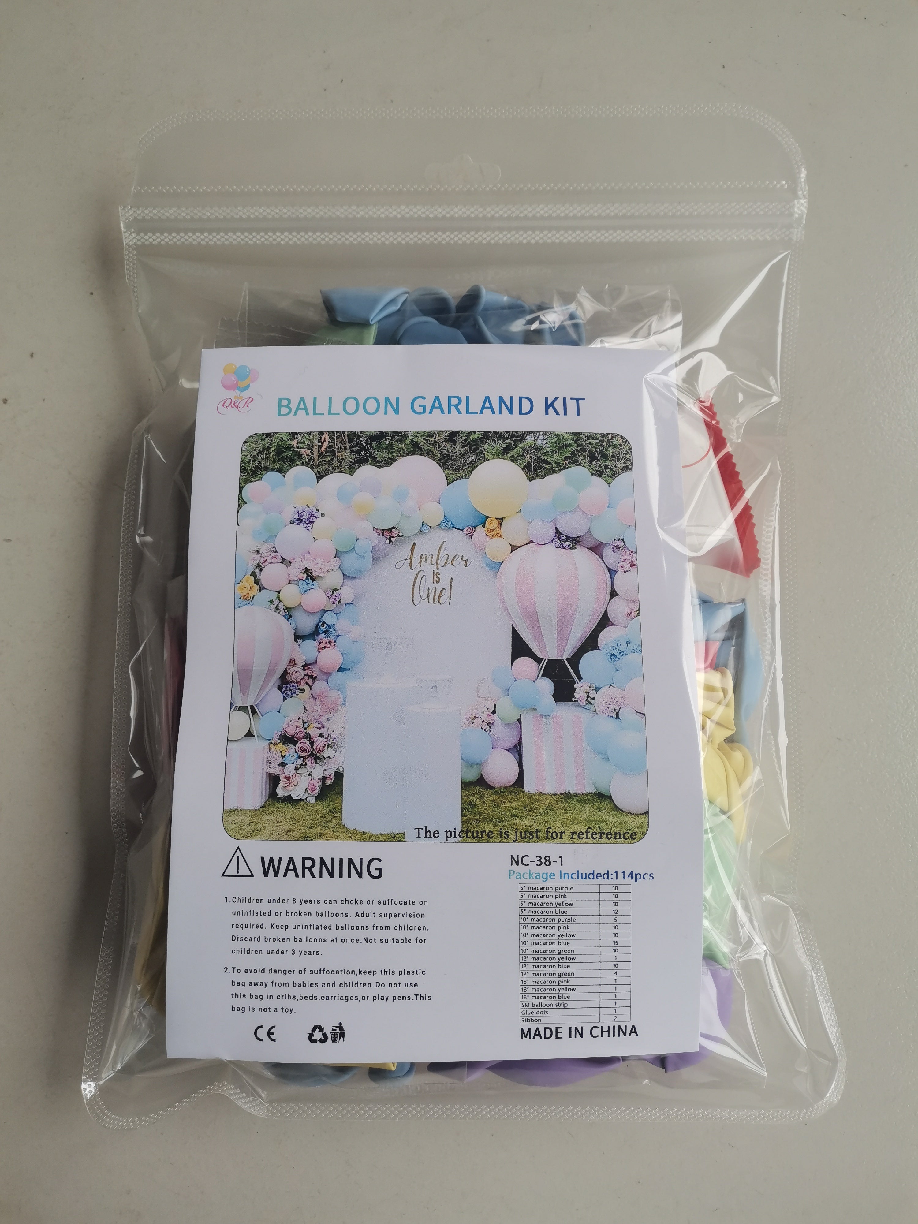 Pastel Rainbow Balloon Garland Kit (114pcs)