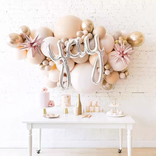Boho Gold Balloon Arch Kit - 124pc Neutral Wedding Baby Shower