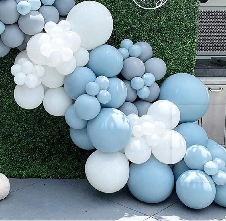 Blue White Balloon Arch Kit - 145pc Boy Baby Shower Birthday