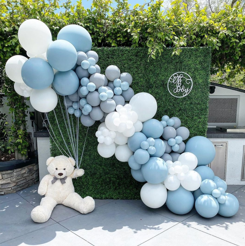 Blue White Balloon Arch Kit - 145pc Boy Baby Shower Birthday