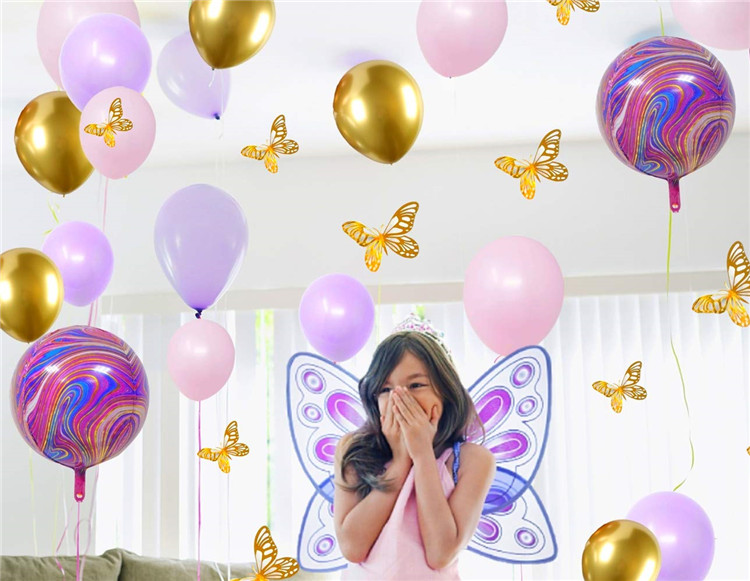 Pink & Gold Butterfly Balloon Arch Kit