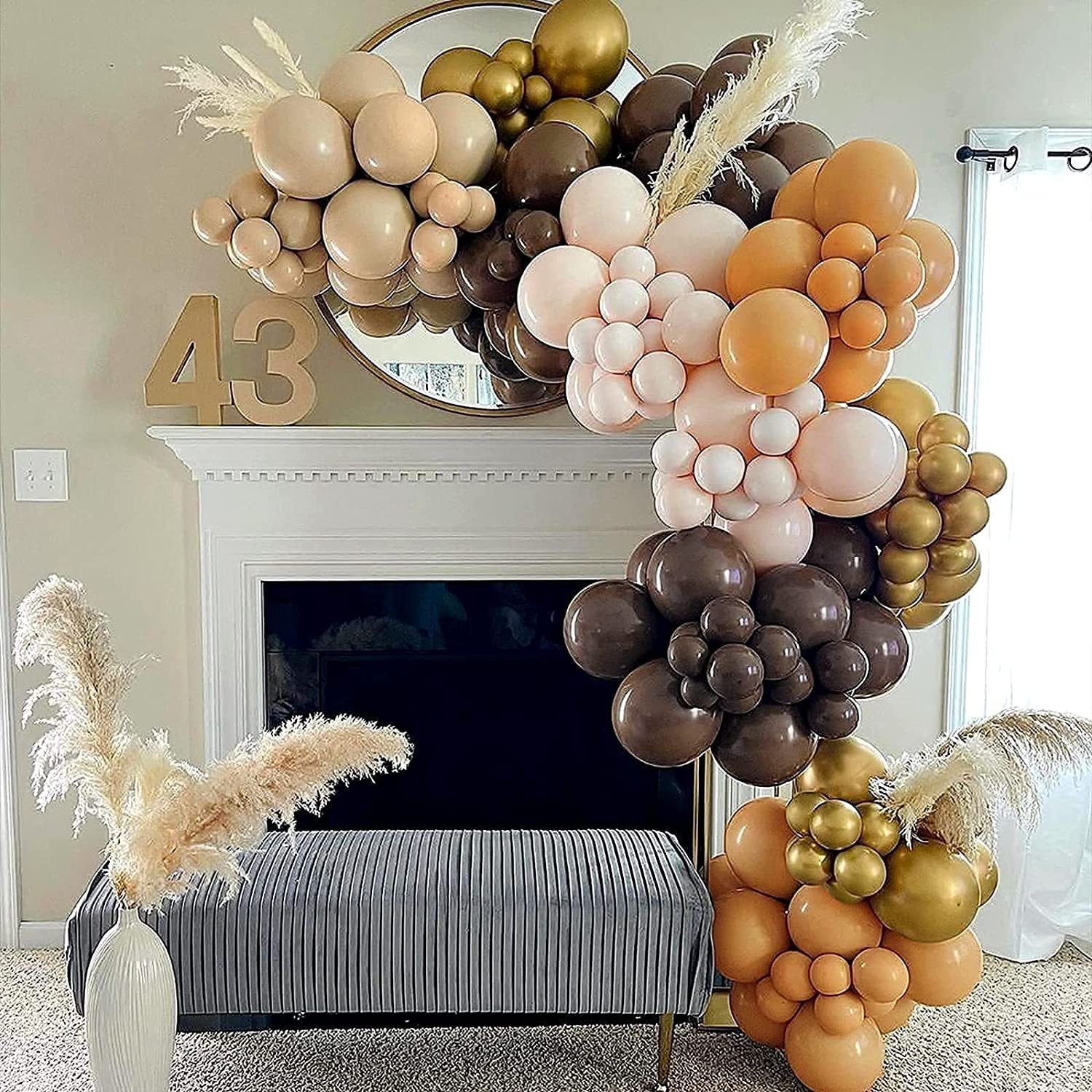 Neutral Gold Retro Balloon Arch Kit (152pcs)