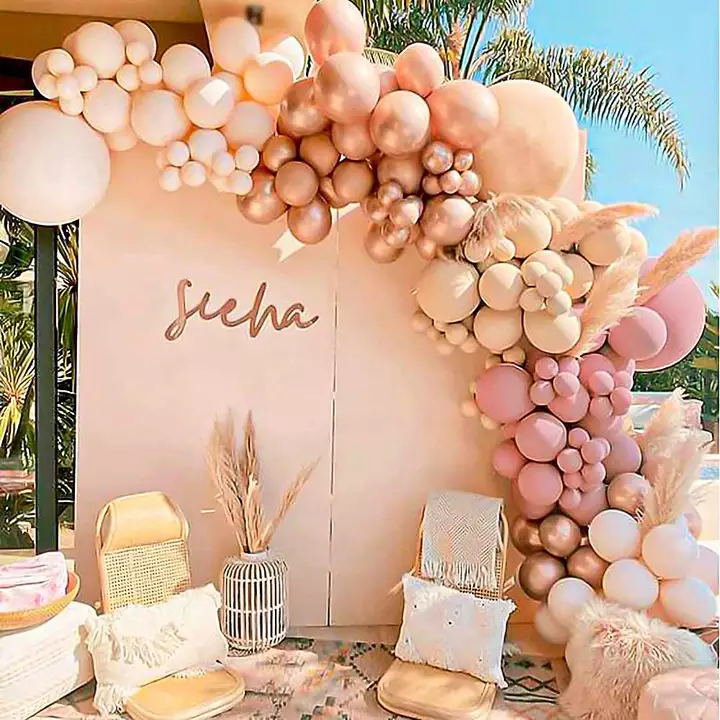 Blush Pink & Rose Gold Balloon Arch Kit (126pcs)